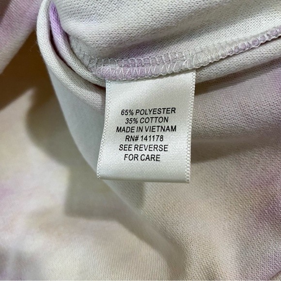 Kirious Women’s Reverse Tie Dye Long Sleeve Pullover Sweatshirt Purple Sz M NWT - Picture 8 of 8